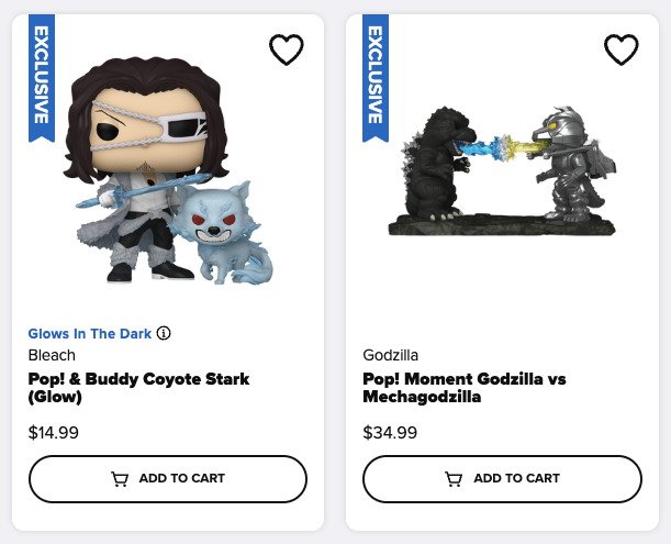 funkofinderz's tweet photo. 🔥 Available now at Funko! 🔥

New exclusive Funko Pop! figures just dropped, featuring:

🌀 Coyote Stark 
💥 Godzilla vs. Mechagodzilla

Grab them before they’re gone 👉 https://t.co/mKnr2VHKbN

#Ad #BLEACH #Godzilla #Funko #FunkoPop