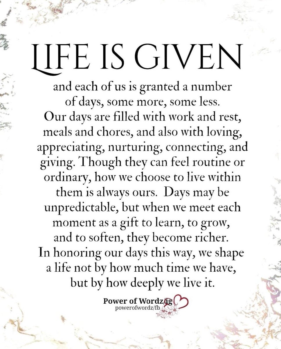 May we live life deeply, meeting each moment as a gift! 🥰
Happy weekend!
