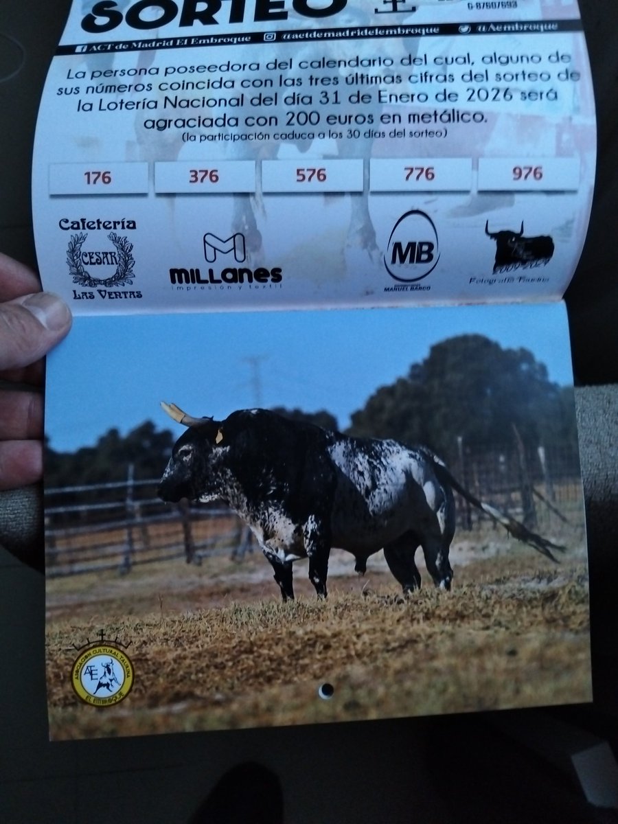 Este año no se colocaron todos los calendarios y el número premiado de la papeleta no se dio y queda desierto.

Suerte para el año proximo!