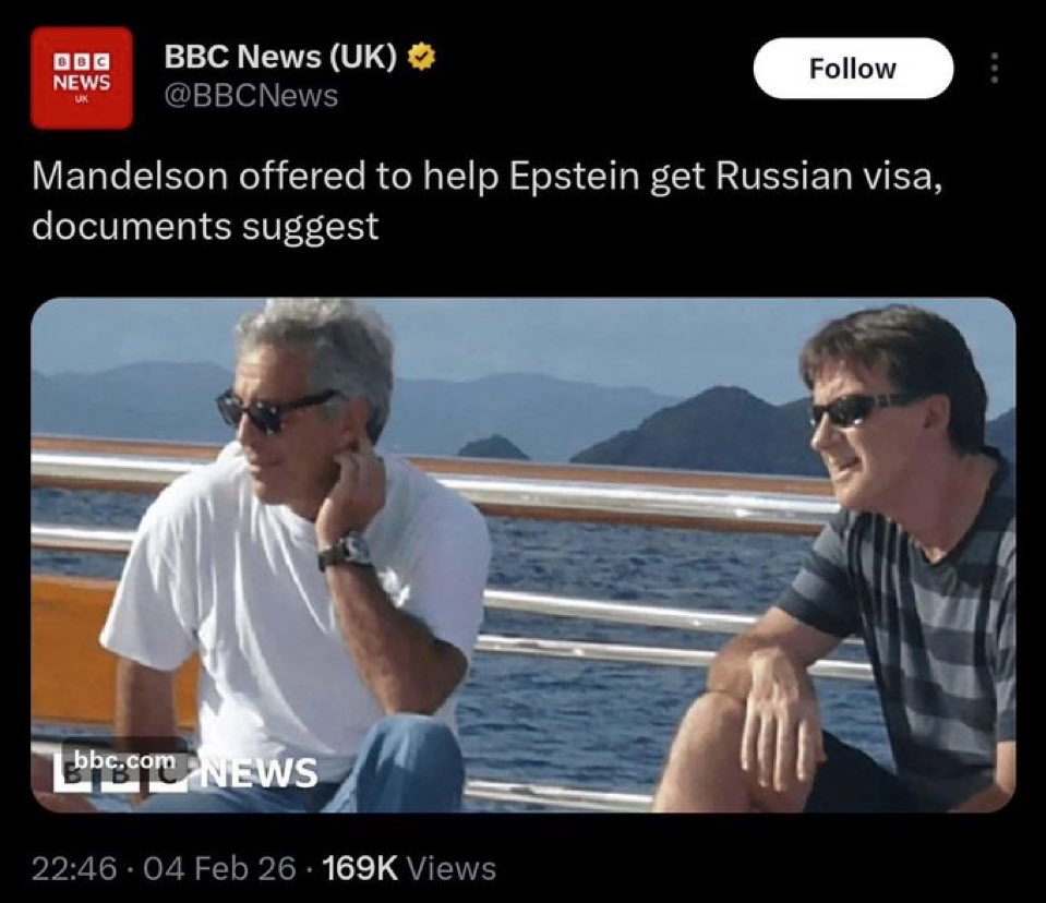 So, the man the British establishment says was a "Russian spy master" had to ask a British Lord and central political figure in that establishment for a visa to go to Russia? 

Do they even think this stuff though before they make it up?