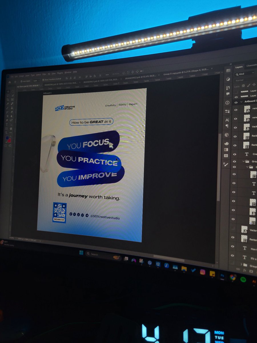 507creativestud's tweet photo. Day 1/100: The Journey Begins. 🚀
​Stepping out from behind the monitor to share the evolution of 507 Creative Studio. The mission is simple: Focus, Practice, and Improve. It’s a journey worth taking. Let’s see what 100 days of consistency can build! 🎨✨
​#100DayChallenge https://t.co/aPsHsMIky6
