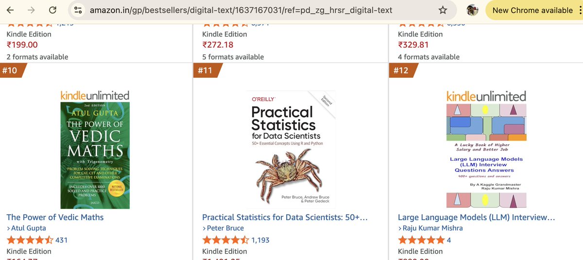 Raju1m's tweet photo. A book on LLM interview questions and answers Today Rank 12 on amazon
https://t.co/eI6t3f27DQ
#LLM #AIAgents #AI #ML #AgenticAI #ChatGPT #Gemini
#RAG #LangChain #LlamaIndex #deepagent #kaggle #Amazon
#kindleunlimited #kindle #artificialintelligence #artificialintelligenceai https://t.co/T1U9geb9e7