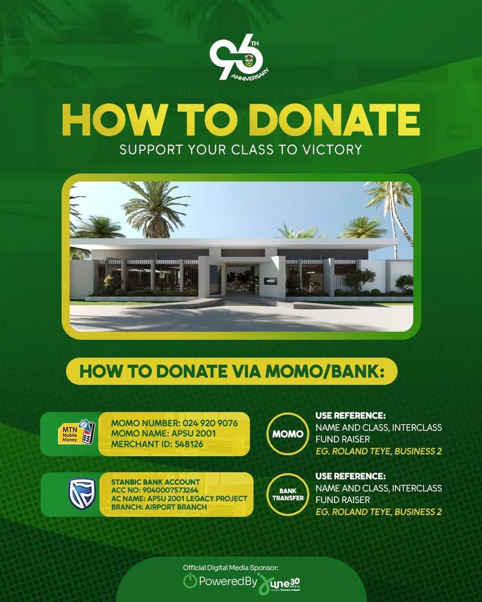 Calling All APSU in Zambia.
Today is Fugu Friday.

Let’s Support the APSU2G1 Legacy Project.

ultra-modern, sustainable canteen facility

#apsu #apsu2g1legacy #fugu #zambia