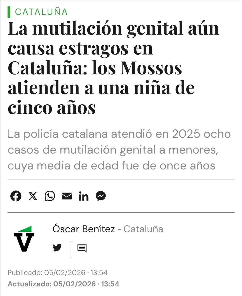 141 casos de mutilación a menores en Cataluña.

En pleno siglo XXI.
En España.
En Europa.

Y aún te llaman racista si dices que no quieres convivir con estos salvajes.