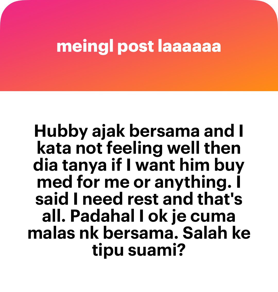 Bab mengelat tanggungjawab no satu.