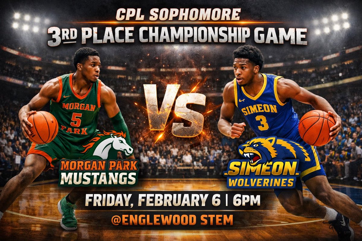 park_morgan1744's tweet photo. 🏀 GAME DAY 🏀
💚🧡 Morgan Park Mustangs 🆚 Simeon Wolverines
🔥 Sophomore City 3rd Place Championship 🔥
📍 Englewood STEM High School
🕕 6:00 PM
Mustangs Nation let’s show up and bring that energy!! 🐎💪
#GoMustangs #MorganParkBasketball #CPLCityChampionship #MustangsNation https://t.co/IlKhdli1qD