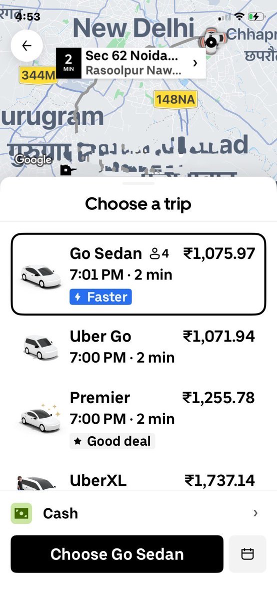 #BharatTaxi is created to give competition to <a href="/Olacabs/">Ola</a> <a href="/Uber_India/">Uber India</a> <a href="/rapidobikeapp/">Rapido</a> as the prices on it for same drop and pickup is higher than the aggregators.