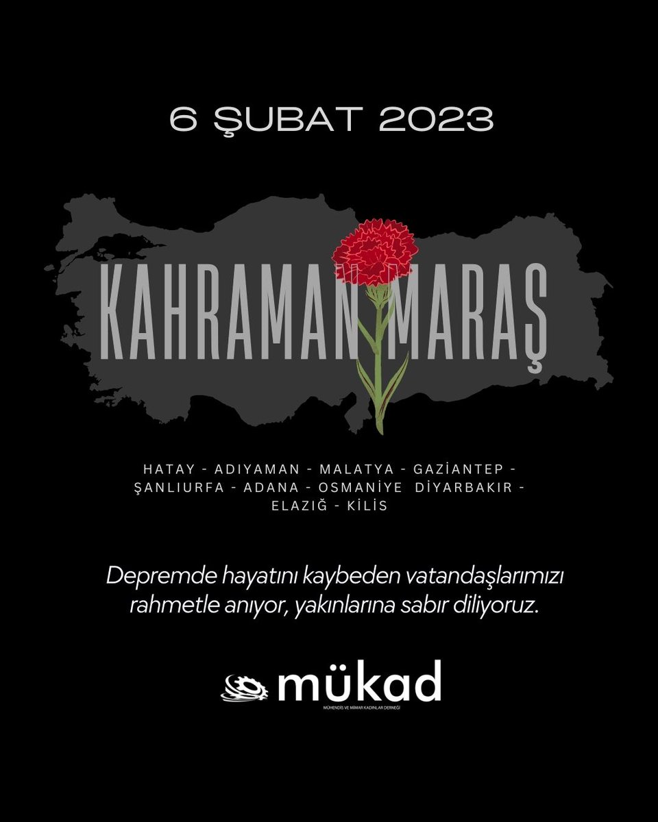 mukaddernek's tweet photo. 6 ��ubat’ta yaşadığımız büyük acıyı unutmadık.Hayatını kaybedenleri saygı ve rahmetle anıyoruz. https://t.co/WNgdIxzLi1