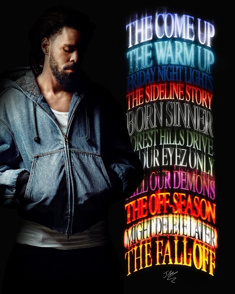 JColeVillle's tweet image. What a discography, J. Cole 🐐