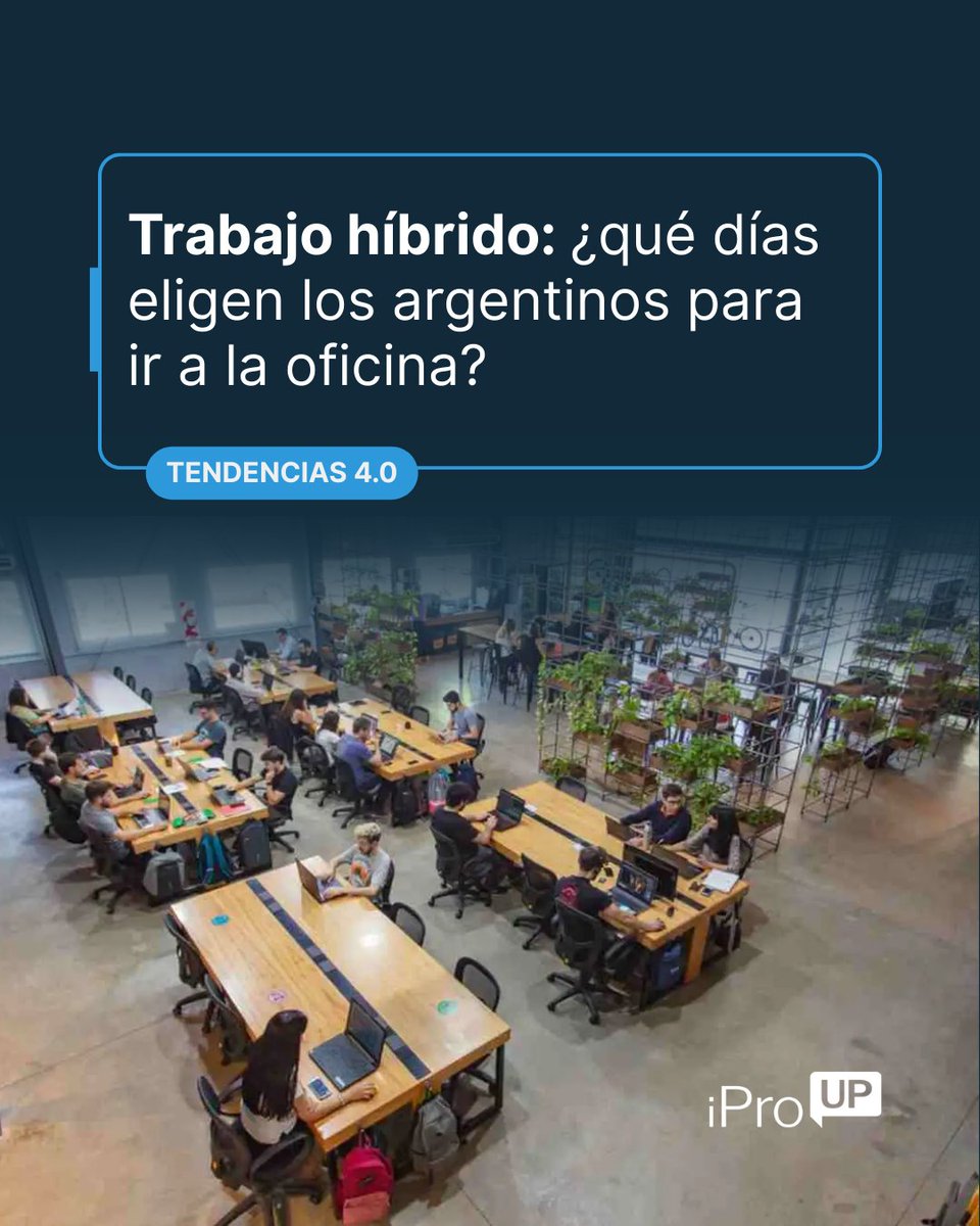 iproup's tweet image. 🖥️ El trabajo híbrido sigue consolidándose en la Argentina y marca nuevas preferencias en la organización de la semana laboral.

📲 Lee la nota completa en el primer comentario 👇

#TrabajoHíbrido #Coworking #Oficina