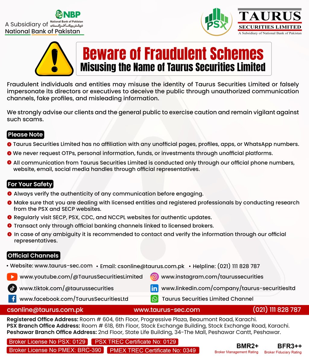 Taurus Securities Limited tweet media