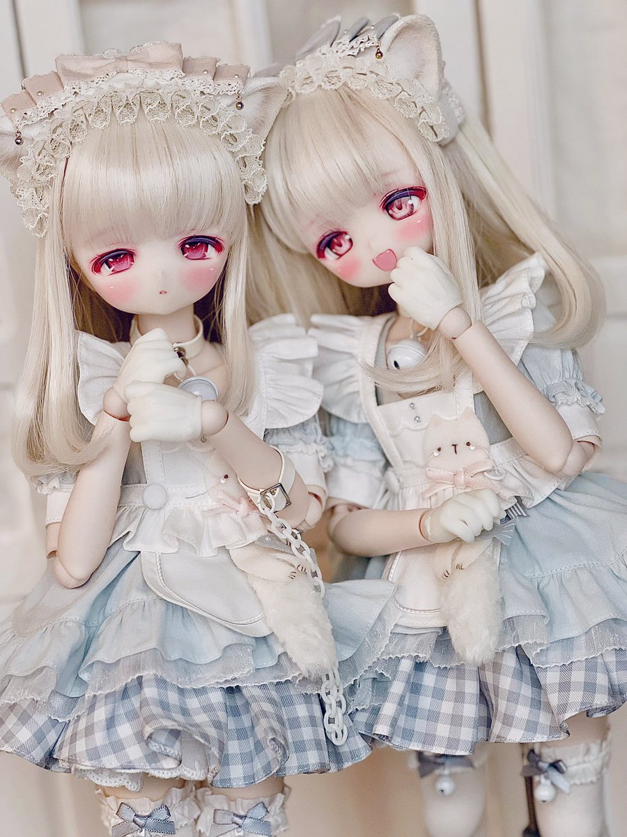 EMMA♡製 ドール用ひつじカチューシャ白 試着のみ 2着買い大正解の可愛さ♡ #つみどーる #EMMAのカチューシャ #MDDは