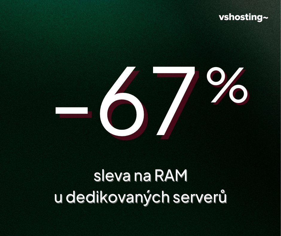 vshosting's tweet photo. Ceny hardwaru raketově rostou, ale my ve vshostingu jsme je zmrazili na loňské úrovni. Nové dedikované servery u nás pořídíte až s 67% slevou na RAM.

➡ https://t.co/aqBA5gjN6T https://t.co/92Sd4IbQHG