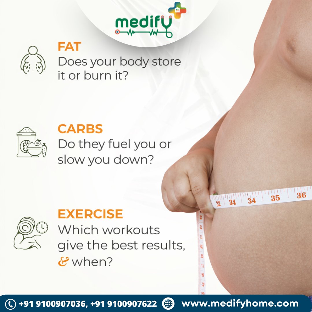 Medifyhome's tweet image. 🧬 Did you know your DNA can guide your weight loss journey?

🔥 Does your body burn fat or store it?
🥗 Do carbs fuel you or slow you down?
🏃‍♂️ Which workouts work best for YOU — and when?

📞 Call: +91 9100907036
🌐 Visit: medifyhome.com

#MedifyHome #Nutrigenomics