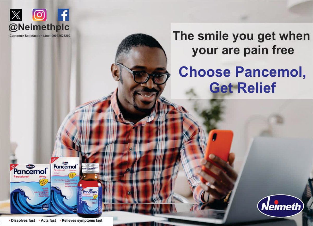 Headaches should not stop your day. Stay active and smile with Pancemol. #neimethplc #headaches #pain