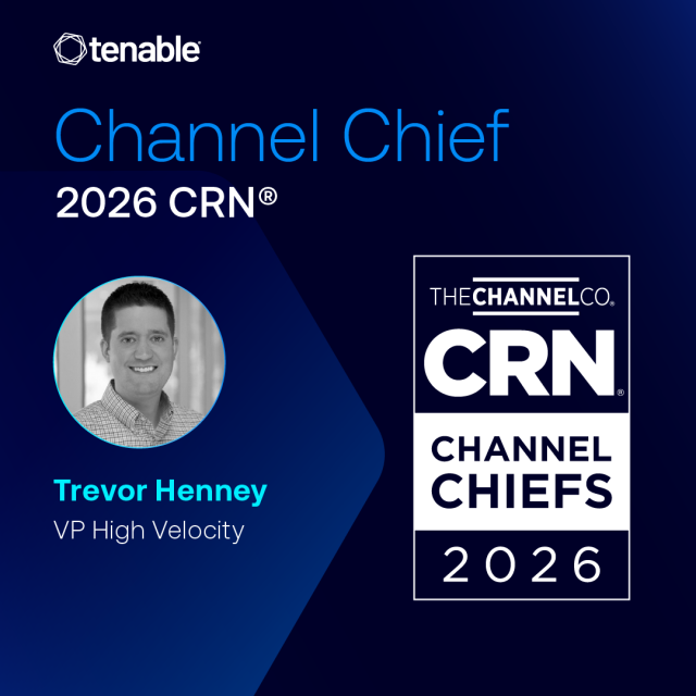 Minaperrot's tweet photo. Tenable is a 100% channel company. That’s why we’re proud to see three of our leaders recognized as #CRN 2026 #ChannelChiefs. Their commitment to a partner-first strategy is what allows us to scale, innovate, and close the exposure gap together. https://t.co/2Ob7vuluTw