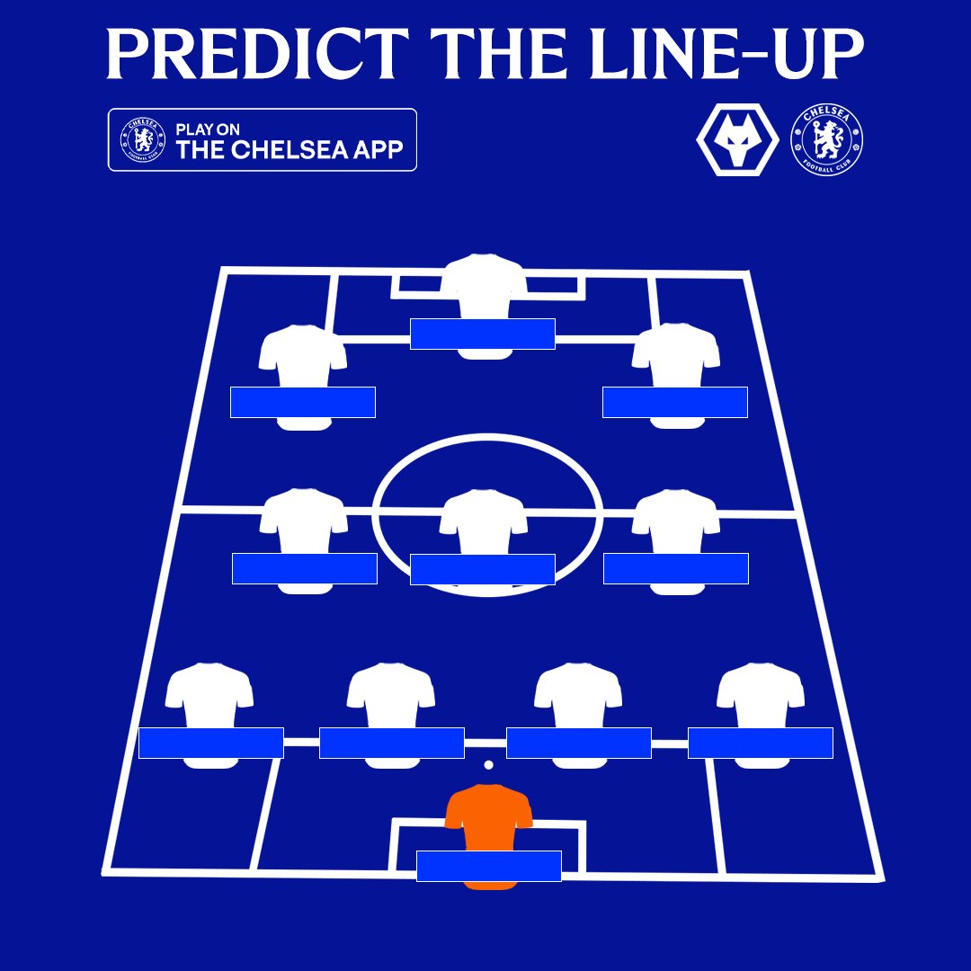 ChelseaFC's tweet photo. Predict our line-up for #PL MD25. 📲
