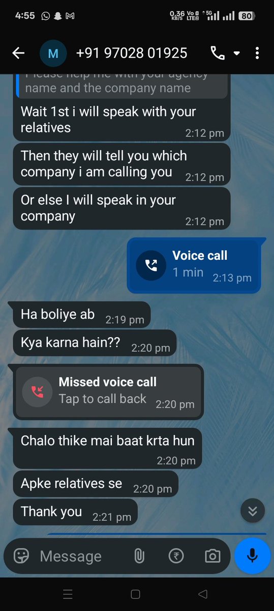 wele_nihar70242's tweet photo. @InstaMoneyApp one of your recovery agent is threatening me that he will call my relatives and that he knows how to recover the money. please check this @RBI https://t.co/Zoev6gVIpJ