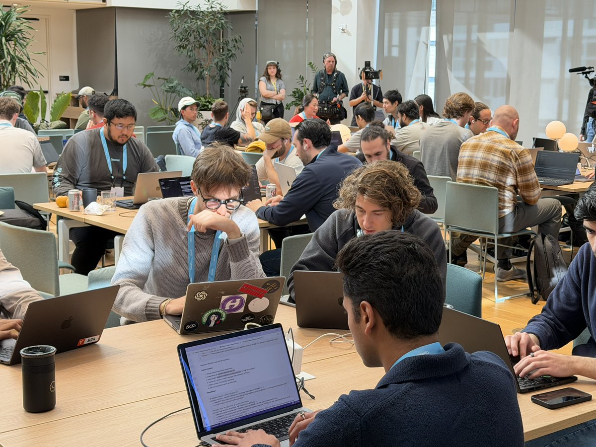 AlexReibman's tweet photo. OpenAI and Anthropic are at war. On the same day, they both launched the world's best coding models— Codex 5.3 and Opus 4.6

Who has the best LLM? OpenAI invited 150+ top hackers to find out

Here’s the finalists from the Official Codex Hackathon at @cerebral_valley @OpenAI (🧵): https://t.co/Q5dxKJwJ7y