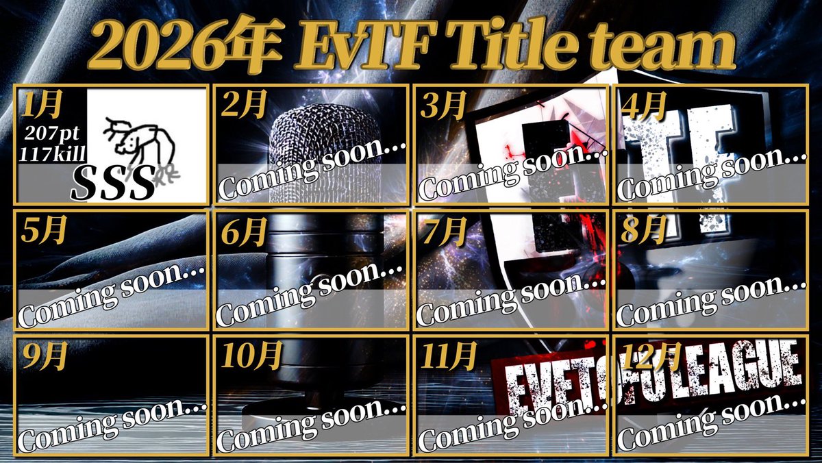 ⚔️EvTF League 🔥
2月度 Day①実況🎙
いぶにぃ＆とうふ主催 EvTF‼️
今日は #いぶにぃチャンネル ☕️🎙

今回は15チーム🔥
2026年新たな王者が君臨する👑
Day1を制するチームはリーグを制する‼️

コメントお待ちしてます🌟

☕️ youtube.com/live/P6c6S-cDS…

 #EvTF  #リーグ  #ゲーム実況  #荒野行動
