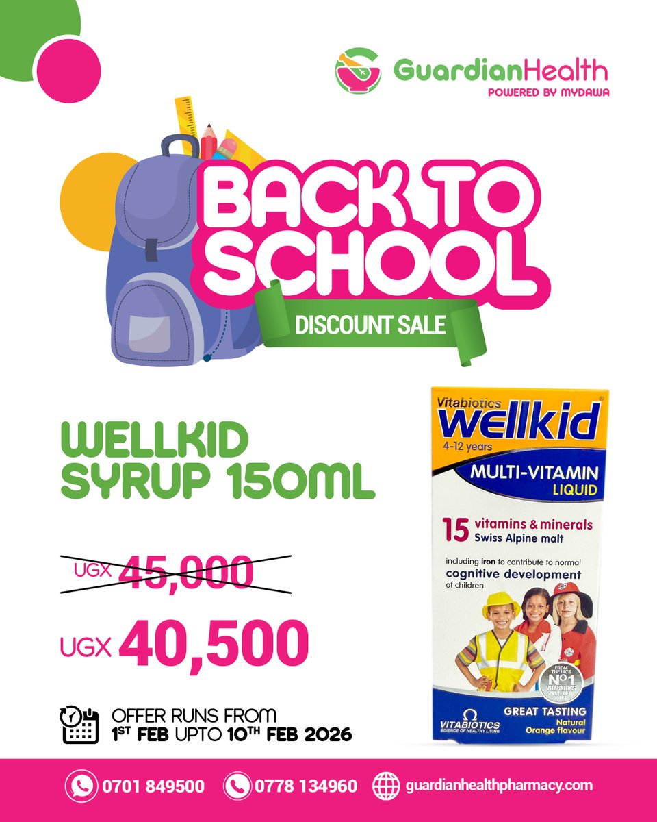 mydawaug's tweet photo. 🚨 Bad news: Our Discount Sale ends today!
🎉 Great news: You can still stock up on essentials for your child’s immunity and skin care at discounted prices.

Get Ketosulf Soap, Wellkid Syrup, Wellkid Immune Chewable Tabs and more — before our discount sale ends today!

WhatsApp 0701 849 500 to order now.