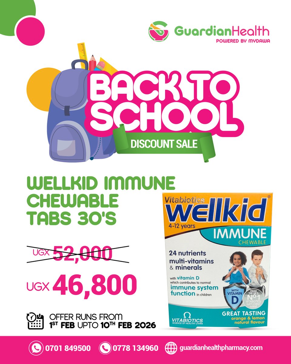 mydawaug's tweet photo. 🚨 Bad news: Our Discount Sale ends today!
🎉 Great news: You can still stock up on essentials for your child’s immunity and skin care at discounted prices.

Get Ketosulf Soap, Wellkid Syrup, Wellkid Immune Chewable Tabs and more — before our discount sale ends today!

WhatsApp 0701 849 500 to order now.