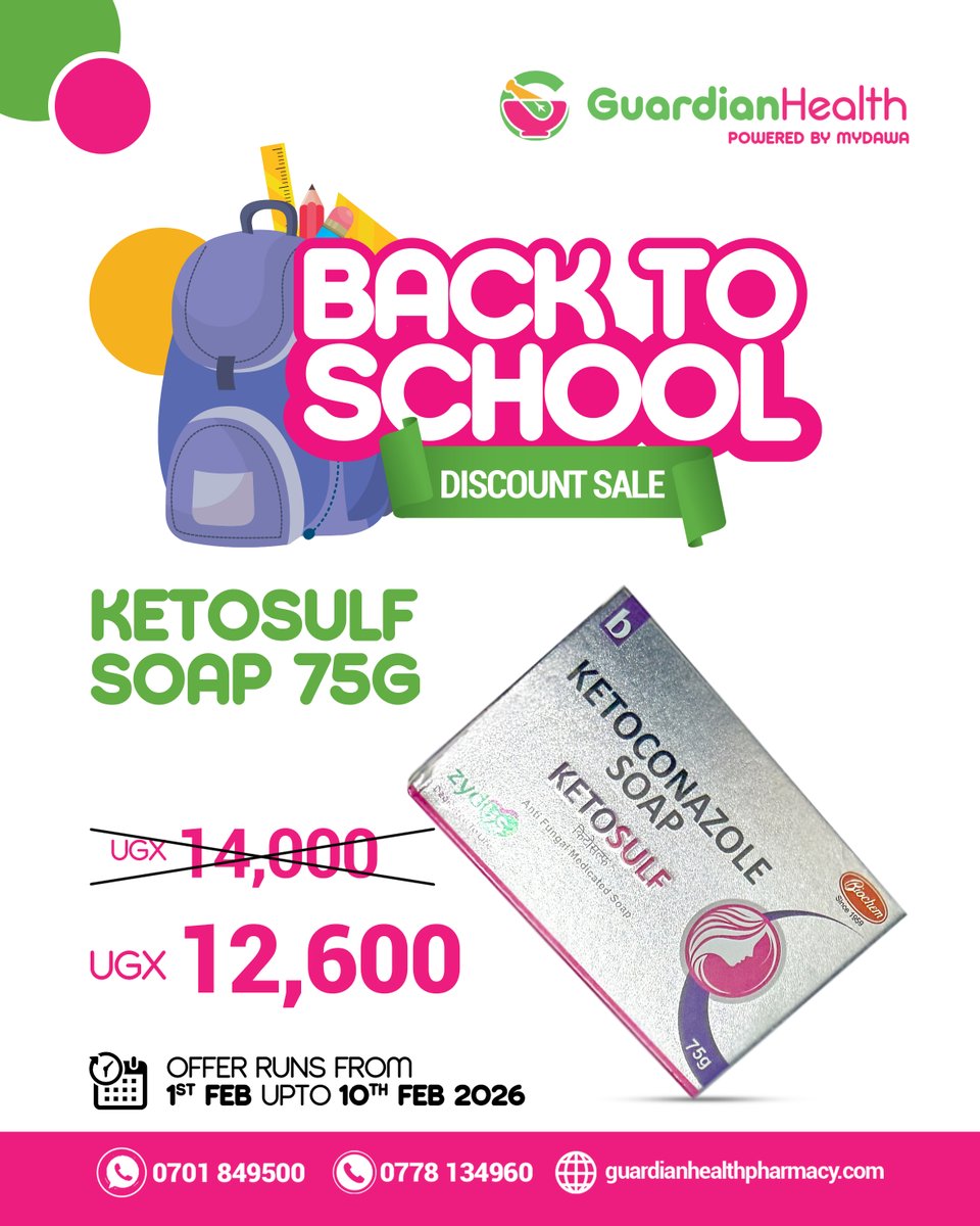 mydawaug's tweet photo. 🚨 Bad news: Our Discount Sale ends today!
🎉 Great news: You can still stock up on essentials for your child’s immunity and skin care at discounted prices.

Get Ketosulf Soap, Wellkid Syrup, Wellkid Immune Chewable Tabs and more — before our discount sale ends today!

WhatsApp 0701 849 500 to order now.