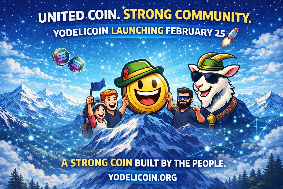 ContactYodeli's tweet photo. Giveaways are heating up 👀🔥
Winners announced Feb 25 — launch day.
Stay active. Stay loud.
The mountain is watching 🗻
#Yodelicoin #SOL #Airdrop https://t.co/klbai41FXh