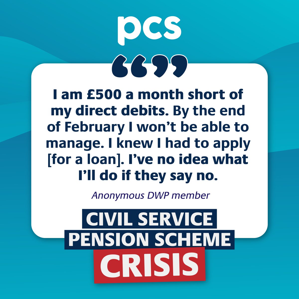 Civil Service Pension Scheme crisis continues.
Read about the difficult experiences of a DWP member who took partial early retirement, and how she has been forced to apply for a hardship loan through her employer because of the delays from Capita in paying her pension.