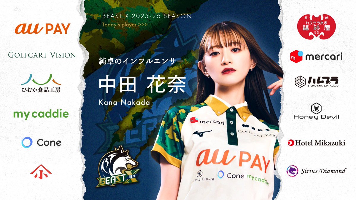 BEAST X 出場選手発表🐾 大和証券 Mリーグ 2025-26 2/6（金） 第2試合