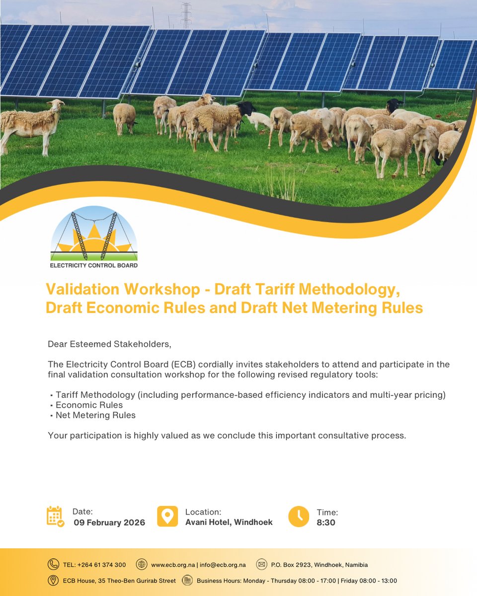 Electricity Control Board Namibia tweet media