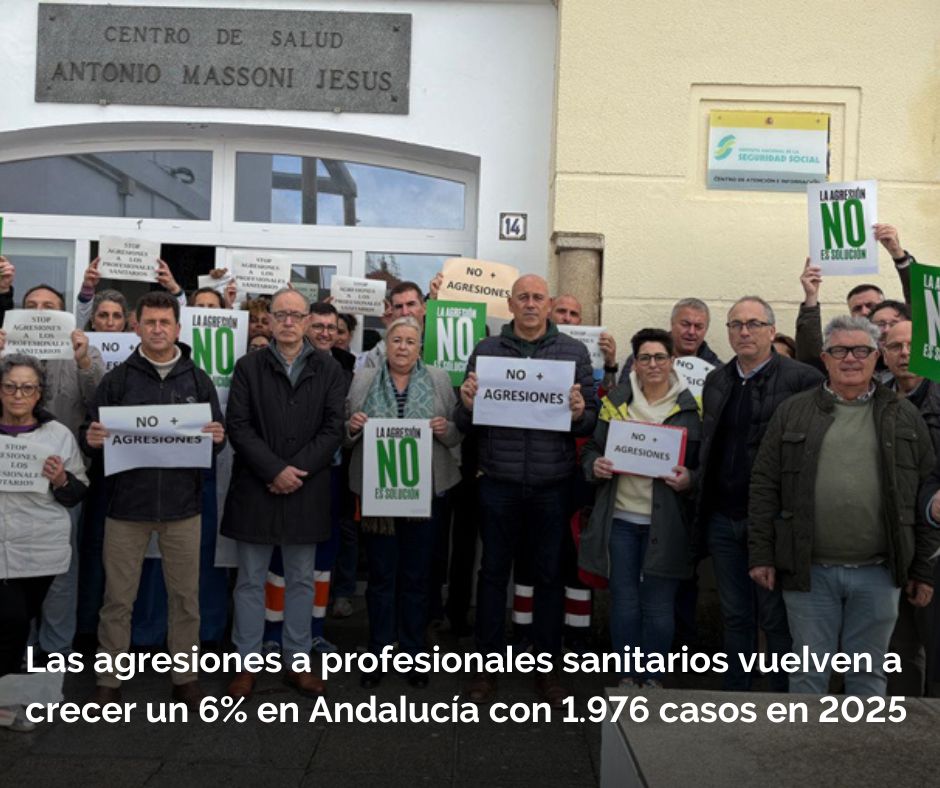 🚨 1.976 agresiones a sanitarios en Andalucía en 2025 (+6%), la cifra más alta desde que se recopilan datos. 
🛑#SATSE denuncia las medidas insuficientes implantadas por la Junta de Andalucía ante esta lacra.
🔗andalucia.satse.es/w/agresiones-s…
#STOPAgresiones #Nadajustificaunaagresion
