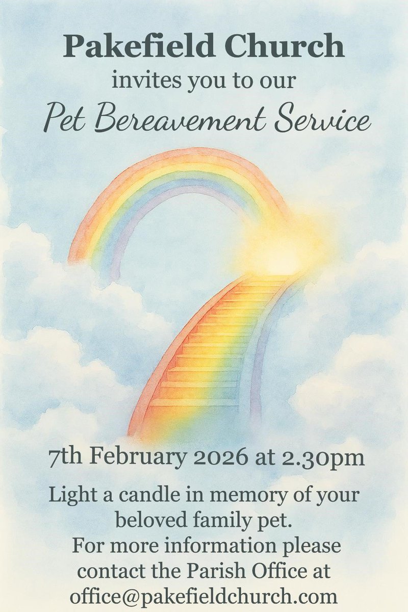 A wonderful service tomorrow afternoon to commemorate beloved pets that have passed away.
