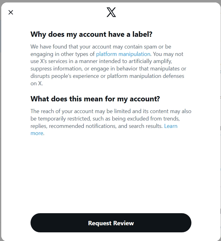 side888effects's tweet photo. update on main account: today I made a new post after grok advising, so to keep the account active and dont trigger other algorithmic flags, with total inactivity, I got a flag and the ability to ask for a manual review, I hope it works somehow and a real person sees me 🥹👀 https://t.co/Or8bcf4qzs