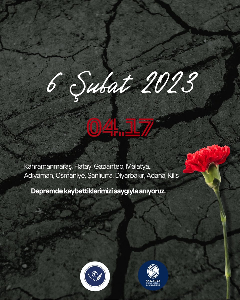6 Şubat 2023, 04.17

Depremde hayatını kaybeden vatandaşlarımızı rahmetle, özlemle ve saygıyla anıyoruz.