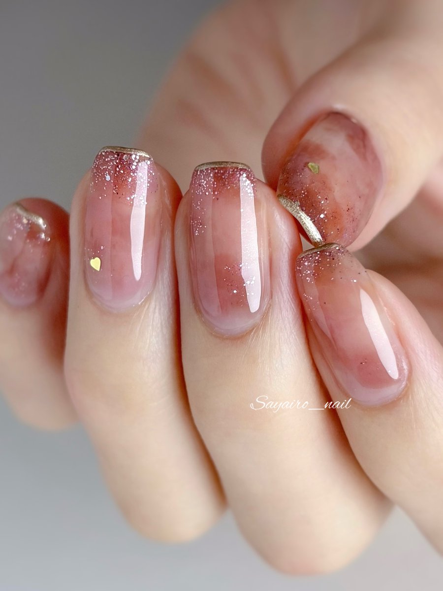 sayairo_nail's tweet photo. バレンタインネイル🤎 https://t.co/3Qp0dbCG0q