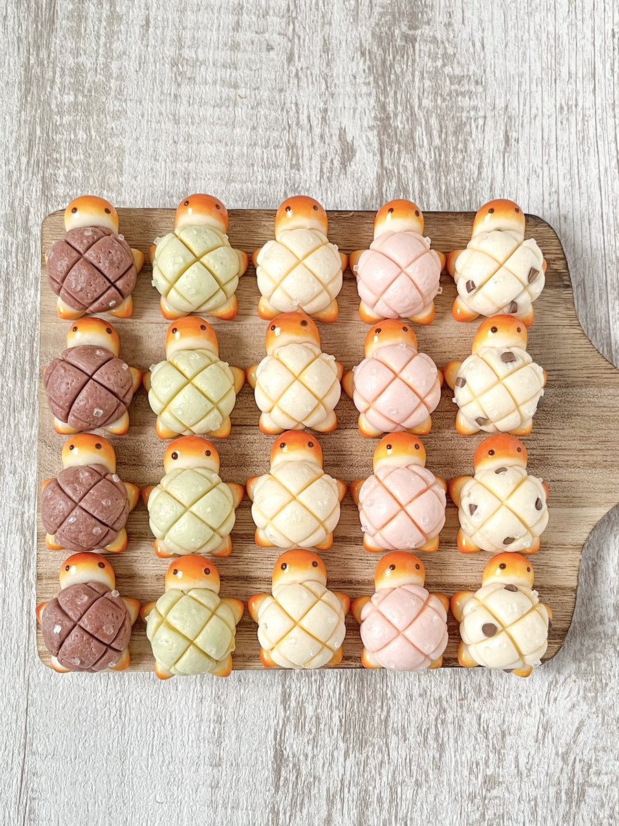 same2bakery's tweet photo. 5色のカラフルカメロンパン🌈 https://t.co/0JxNJy0dl0