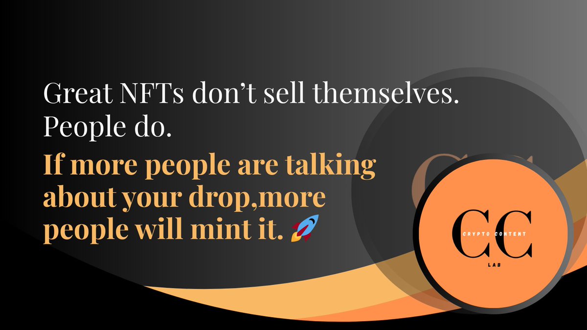 CClab_'s tweet photo. The easiest way to grow your NFT drops is simple: get people talking before you launch.

Attention creates demand. 🔥

#NFTCommunity #NFTMarketing #NFTDrops #Web3Marketing
#CryptoArt #NFTLaunch #Web3Creators https://t.co/p1Fcnhh98x