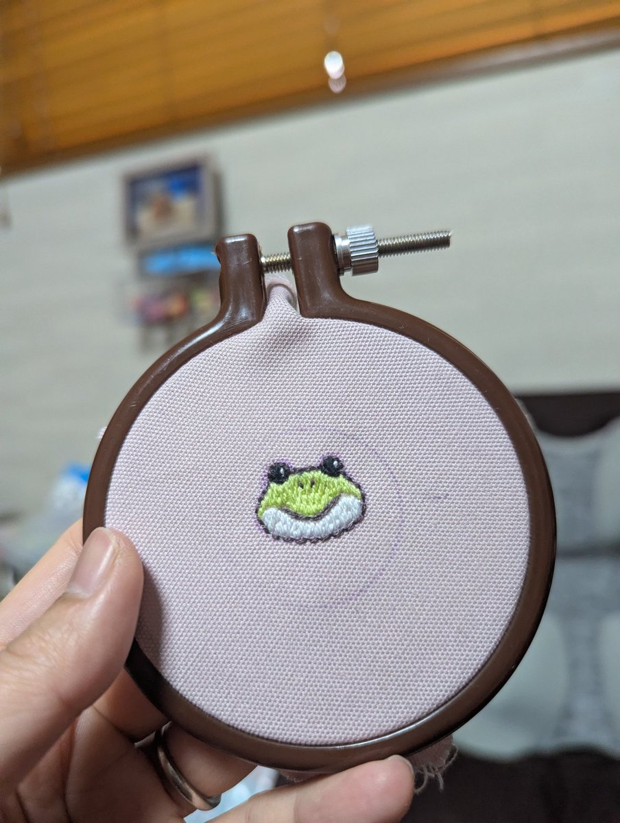 今日も🐸カエルさん2個
縫いました(*´ч`*)✨