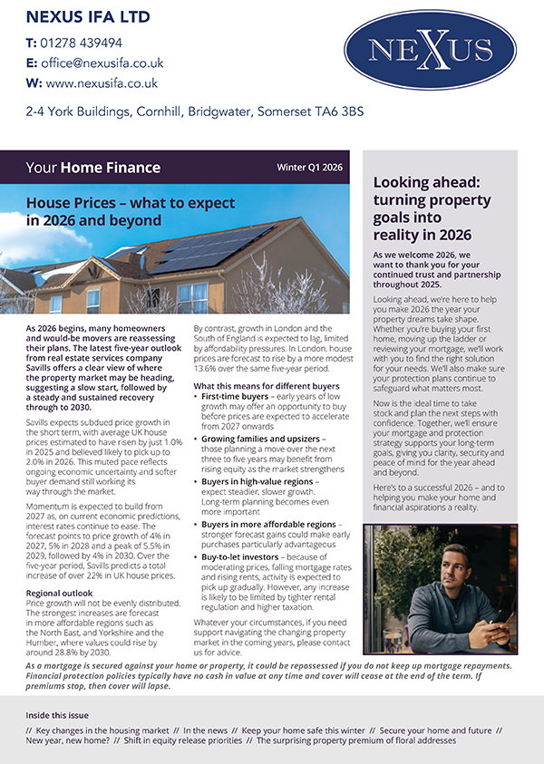 Read our latest Your Home Finance newsletter – keeping your home safe this winter; shift in equity releases priorities; key changes in housing market; turning property goals into reality; surprising property premium of floral addresses. #HomeFinance
nexusifa.co.uk/pdfs/home-fina…