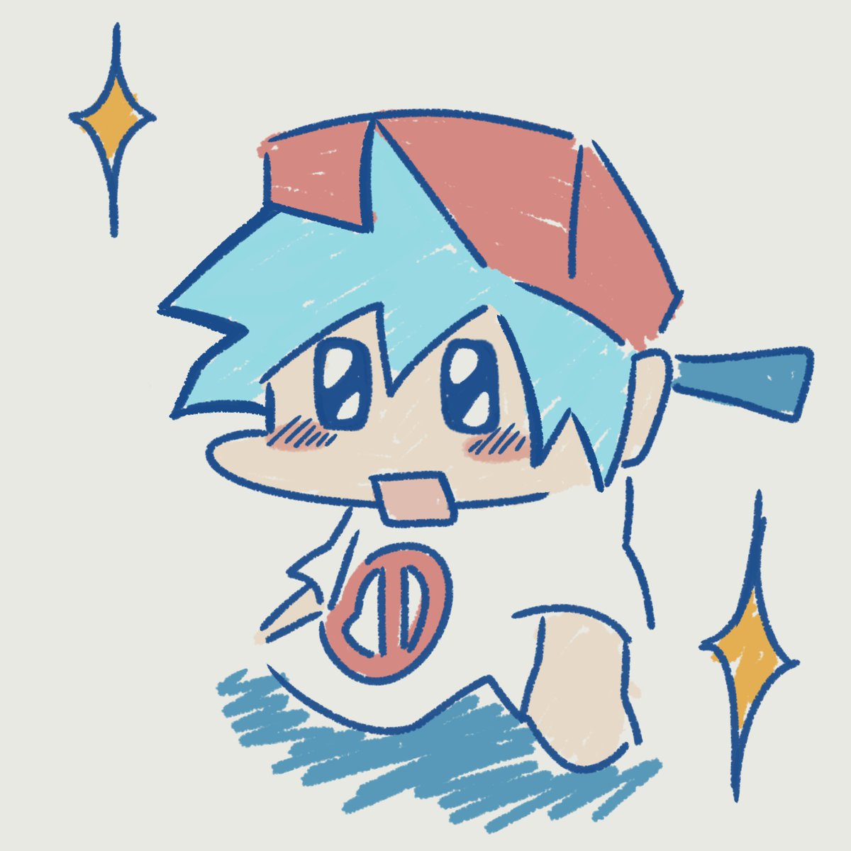 Me encanta esta expresión tonta de bf que vi, no pude evitar querer dibujarlo.

( El bloqueo artistico dándolo todo 🔥) #FNF