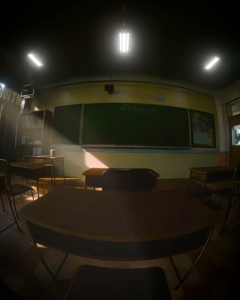 esb_j1's tweet photo. a classroom i made for an animation in blender 5.0 ,it is  one of the best projects i have worked on since i started 3d art , and am happy with the results! https://t.co/xasXVVH97b