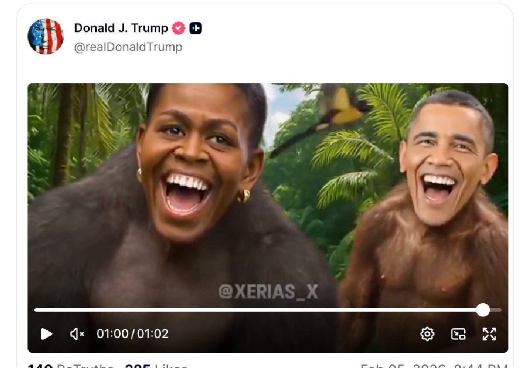 Chi è 'sto schifoso razzista che pubblica questa merda? Ah già, è quel pedofilo del presidente degli stati uniti. #Trump