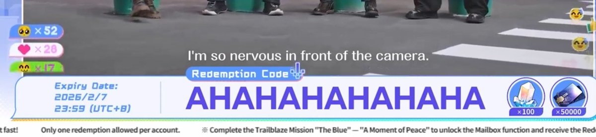 The redemption code 😭😭😭😭?????