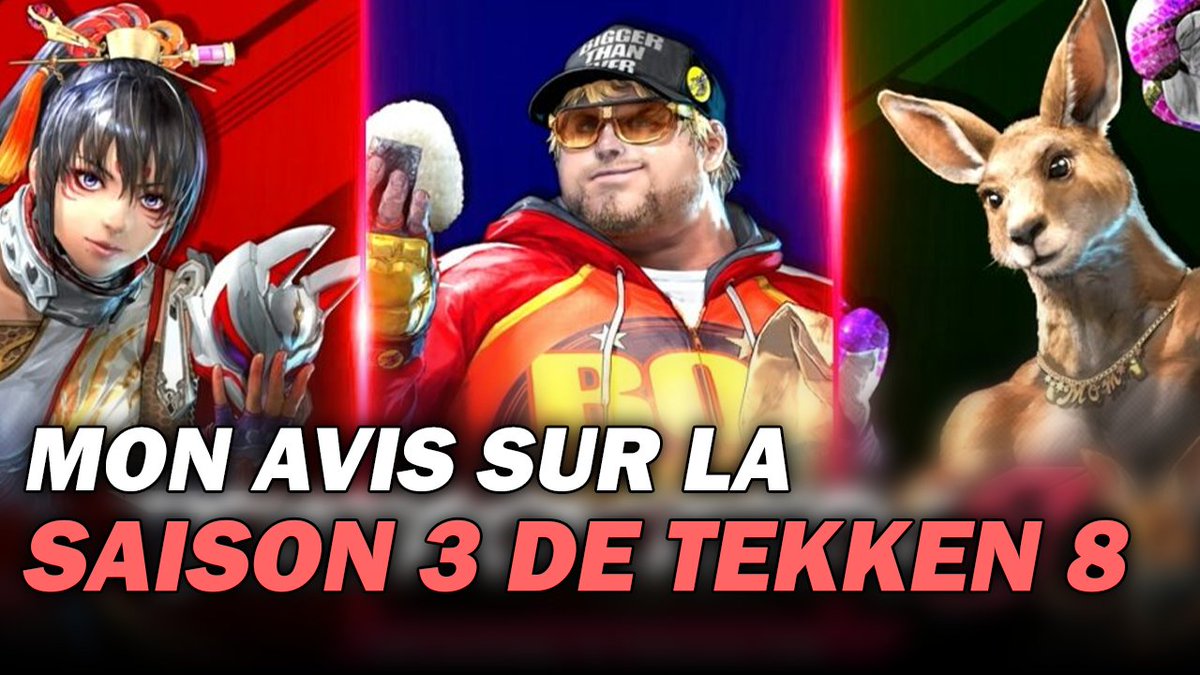NOUVELLE VIDEO !🚨

MON AVIS SUR LA SAISON 3 DE TEKKEN !

ça fait 6 mois que j'ai pas sorti une vidéo donc merci à ceux qui soutiennent et qui iront donner de la force

(lien en dessous)