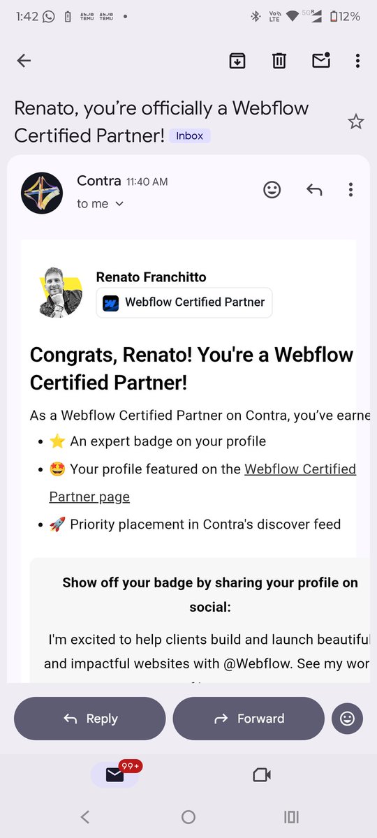 Esquarcit's tweet image. So.... I've become finally a #WebflowCertifiedPartner, first time applying... boom 😉

Thank you #webflow