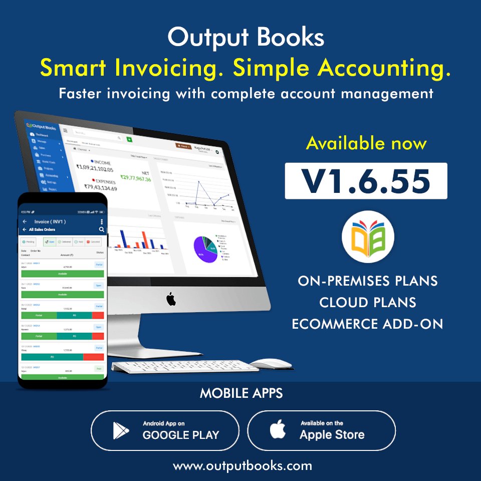 outputbooks's tweet photo. What’s New in Output Books V1.6.55?
📈 Powerful report filters
📋 Smarter transaction handling
📦 Improved inventory controls
📅 Better order planning
🎯 Detailed customer points insights
Sign up for Output books 30 days free trial
https://t.co/KXOemPnPWo
Contact: 098430 47765 https://t.co/Kb1CWVPdc7