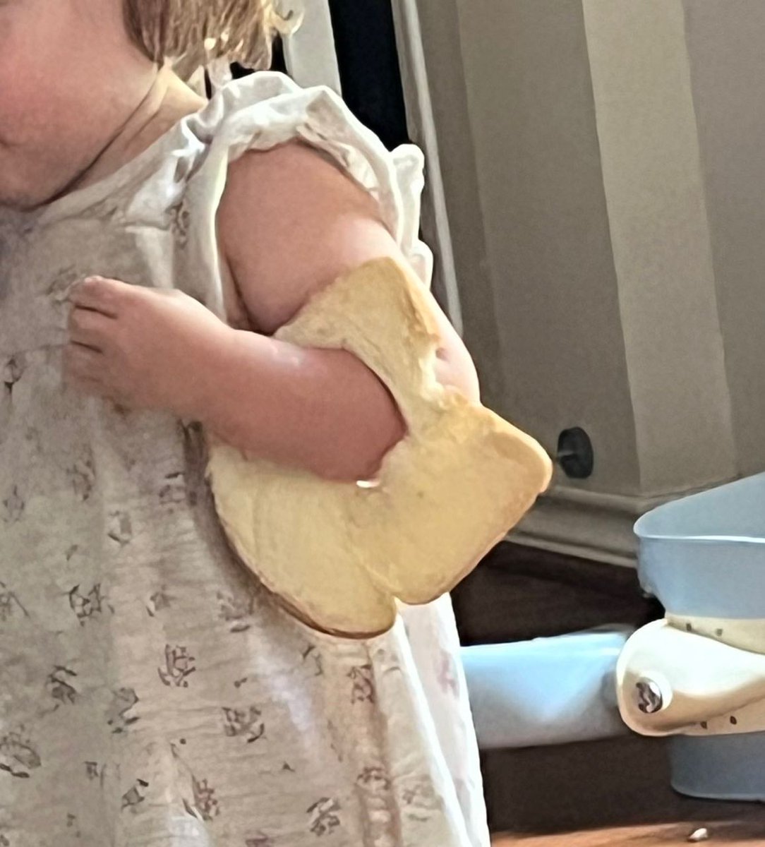 tufrick's tweet image. Who needs a birkin when you have a slice of buttered bread???