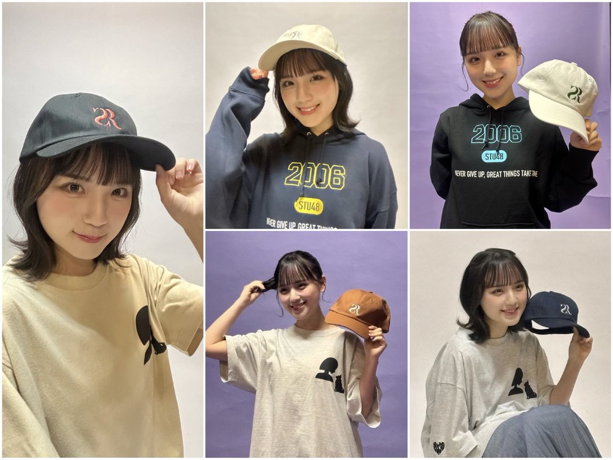 カラーバリエーションはこんなかんじ！ 1枚目 : パーカー 2枚目 : T