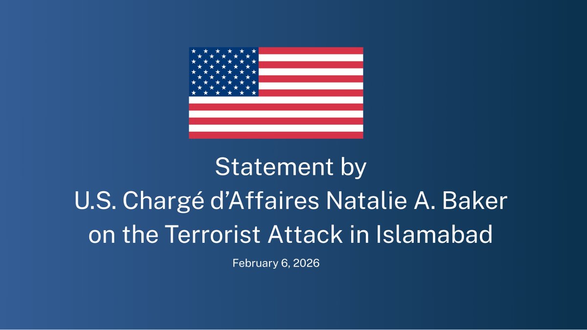 The United States strongly condemns today’s terrorist attack in Islamabad that left innocent worshippers dead and injured.  We condemn all acts of terror and violence, including this attack. 
On behalf of the United States, I offer our sincere condolences to those injured and to